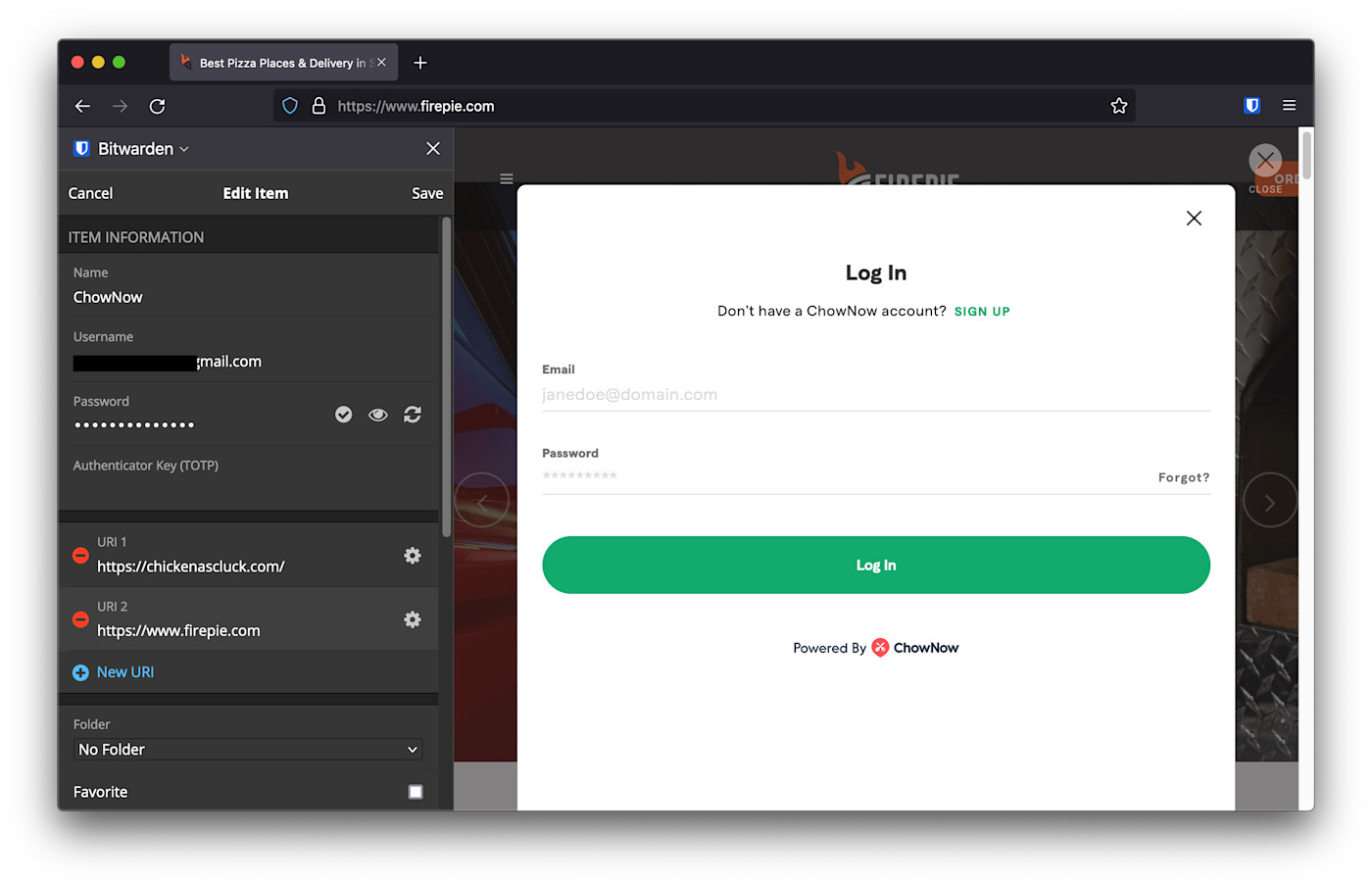 Edit item to add a second Uniform Resource Identifier