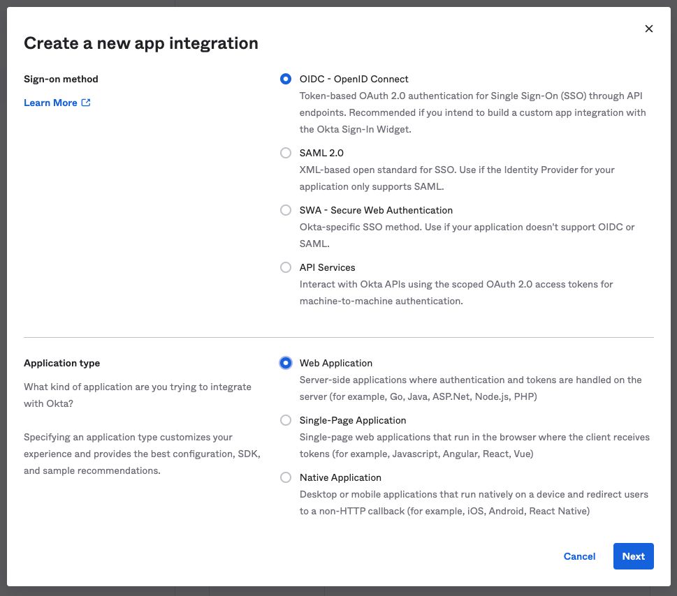 Create App Integration