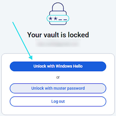 Unlock with Windows Hello