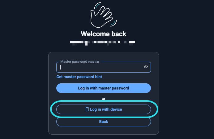 Log in with a device