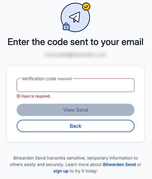Enter Send verification code