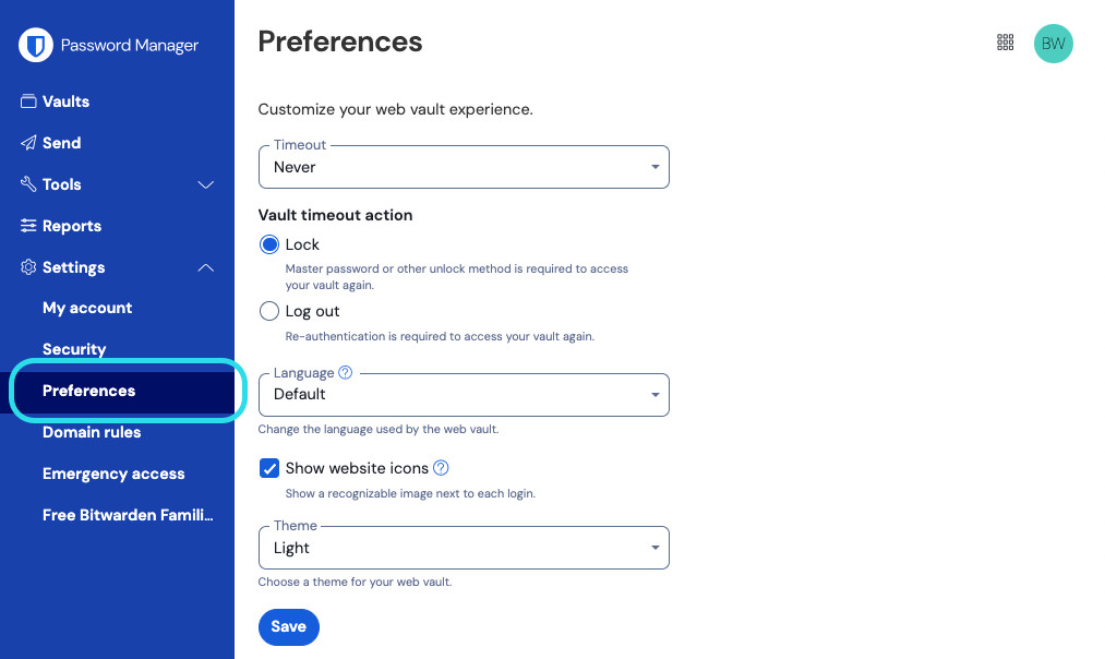 Preferences