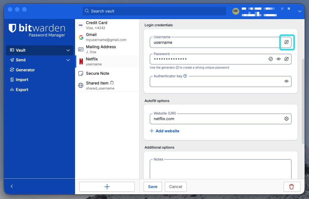 Desktop App Username Generator