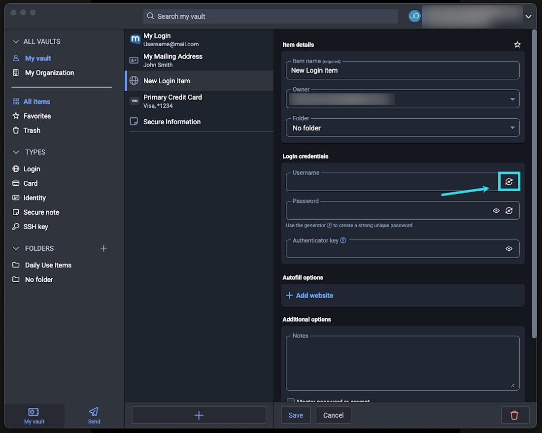 Desktop App Username Generator