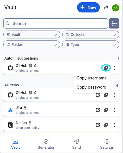Standard copy icon