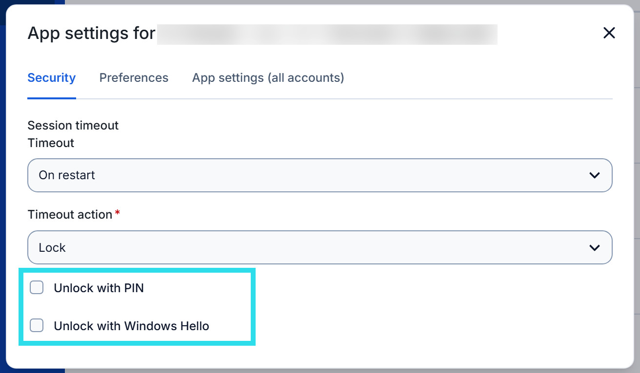 Windows unlock options 