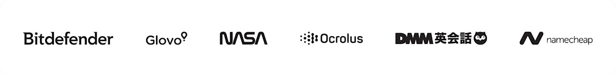 simplified customer logos on white