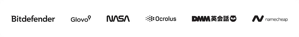 simplified customer logos on white