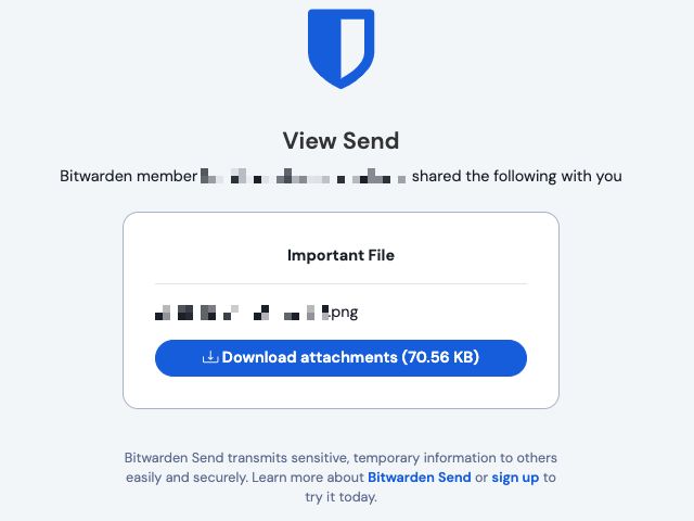 Un Send reçu
