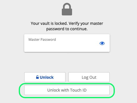 Desbloquear con Touch ID 