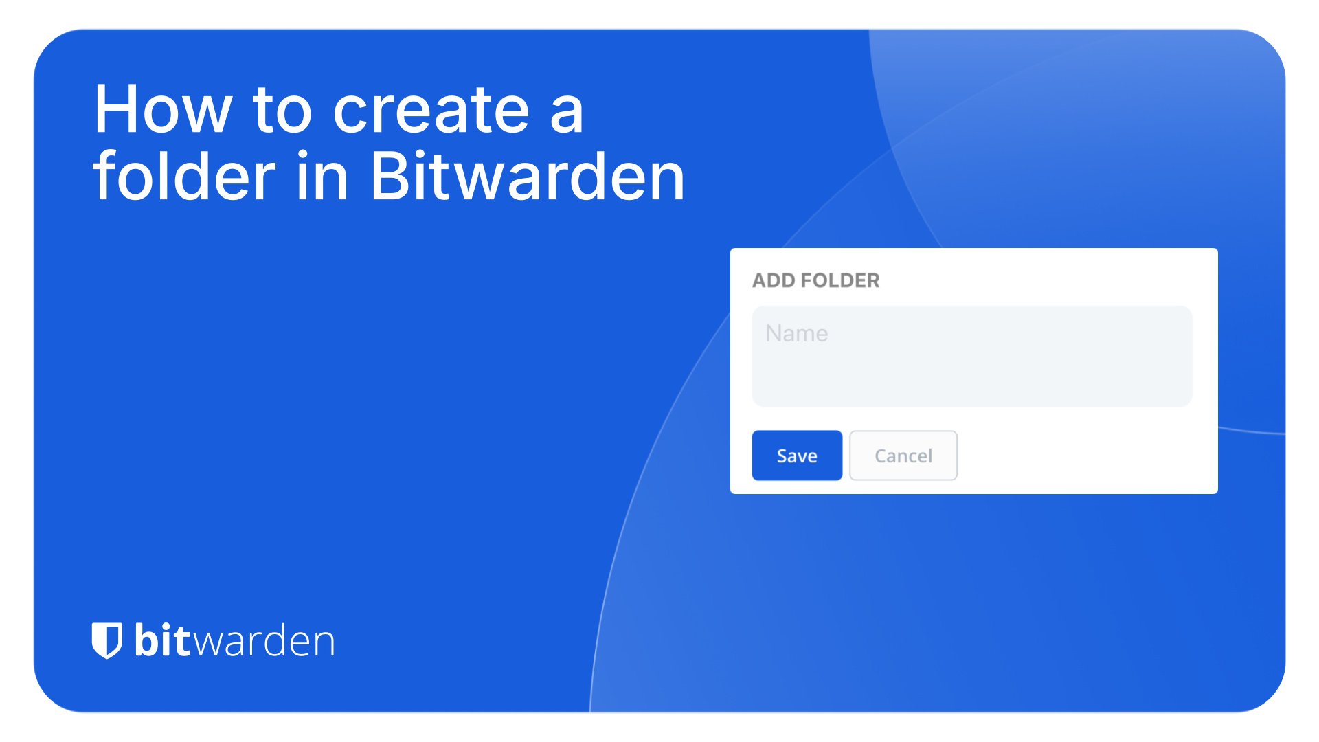 How to create a folder in Bitwarden | Bitwarden