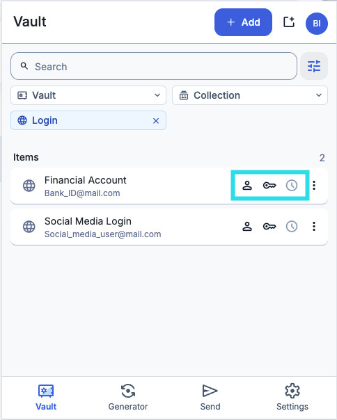 Quick copy browser
