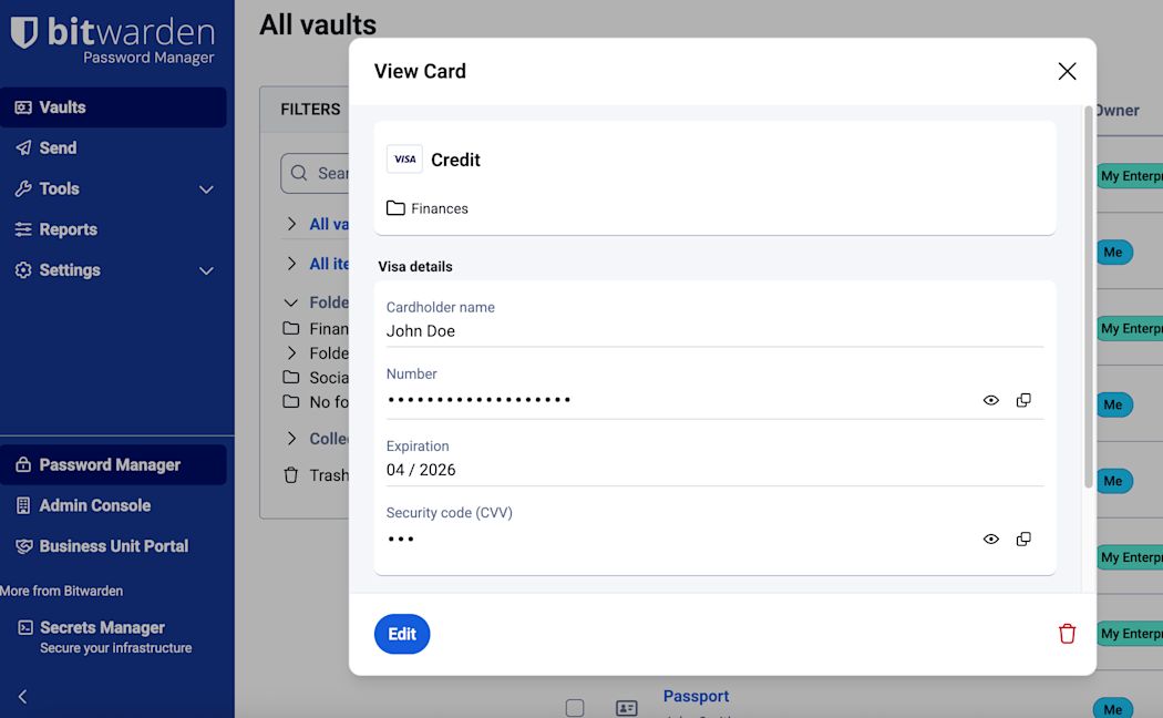 Card item