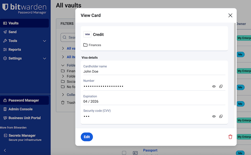 Card item