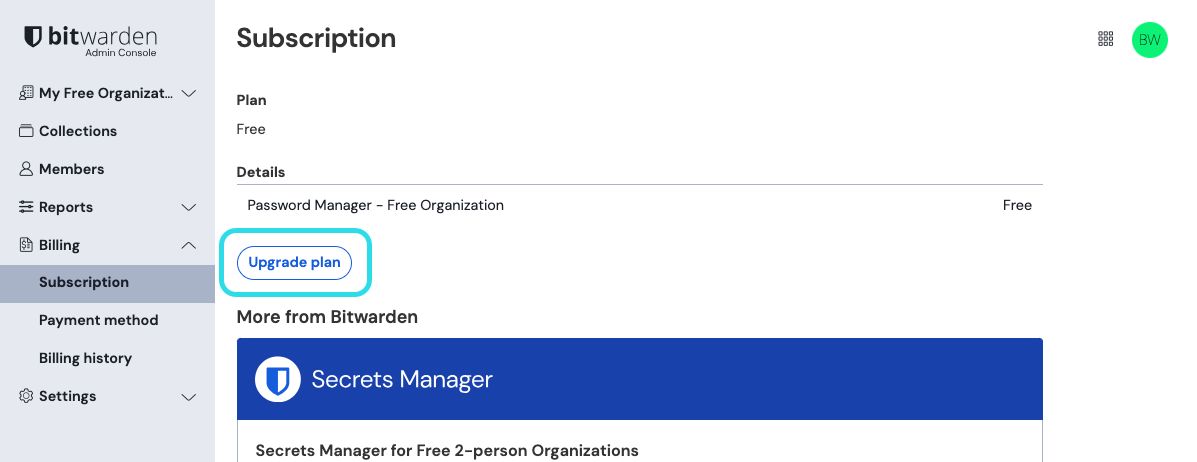 Mejorar una Free org gratis