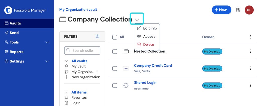 Manage a collection