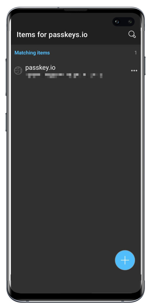 Save or overwrite a passkey