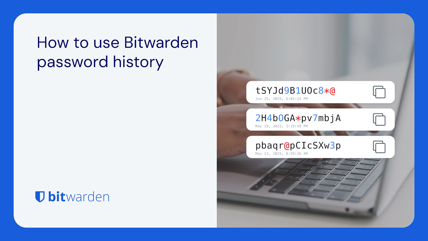 How to use Bitwarden password history