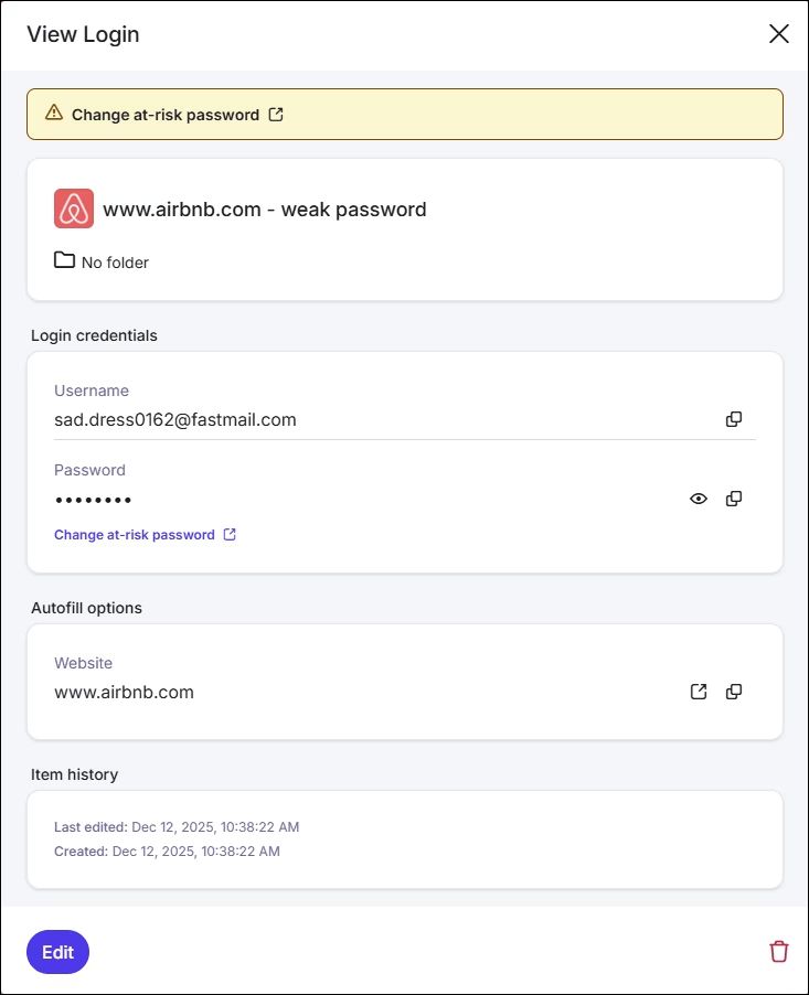Change at-risk password