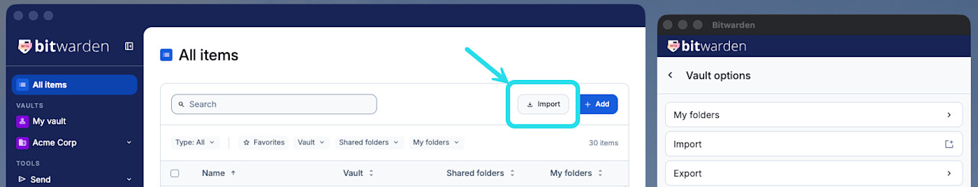 (Beta) Import to your vaults