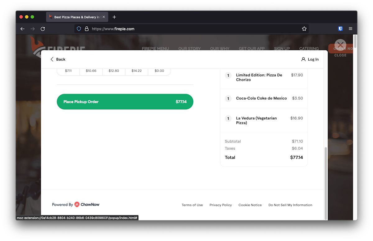 ChowNow Checkout