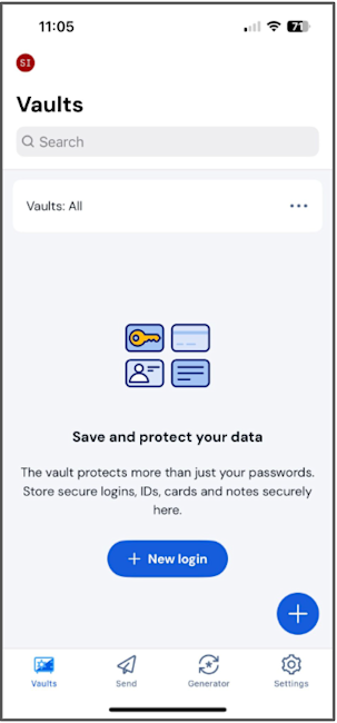 Mobile app successfully logged in and trusted